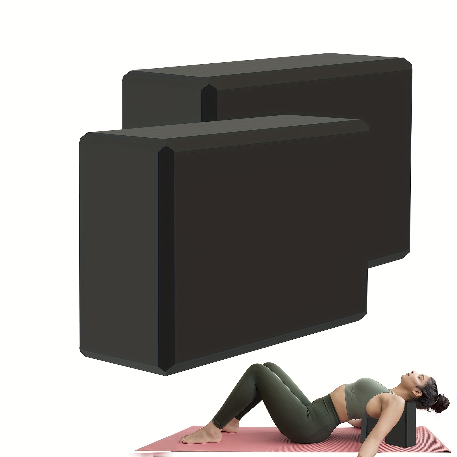 Yoga Block Cork - 1/2 pçs ginásio espuma tijolo treinamento