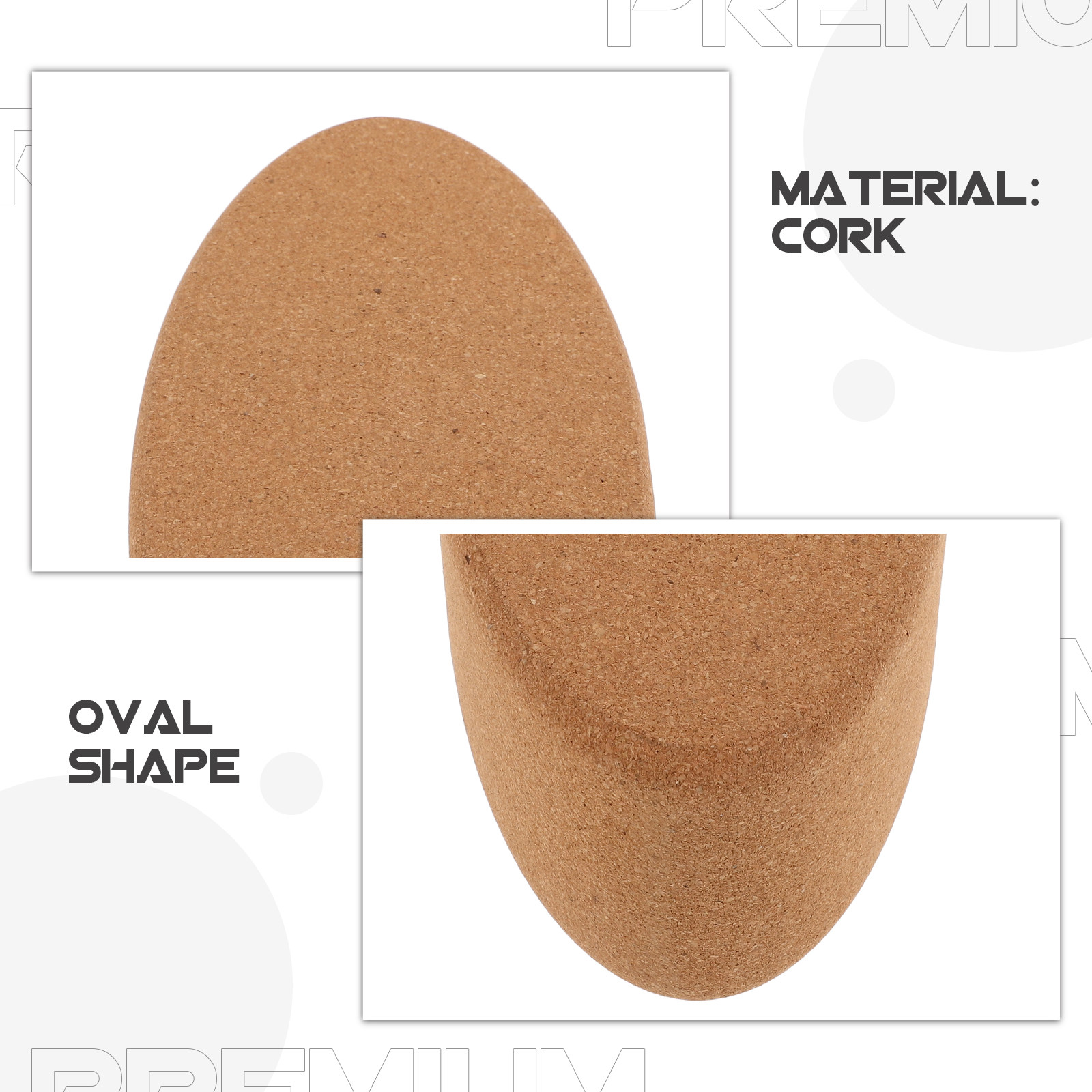 Bloco de Yoga Oval de Cortiça  - Yoga Block Cork avaliação e preço